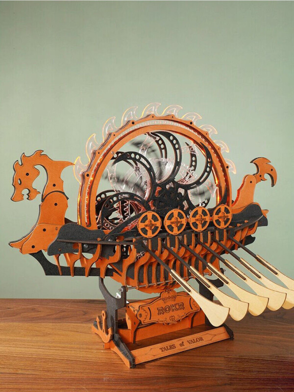 RoboTime 3D dřevěná skládačka Vikinská dračí loď